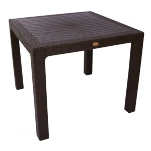 mobiliario-contract-mesa mijas polipropileno marron chocolate 90 x 90 cms